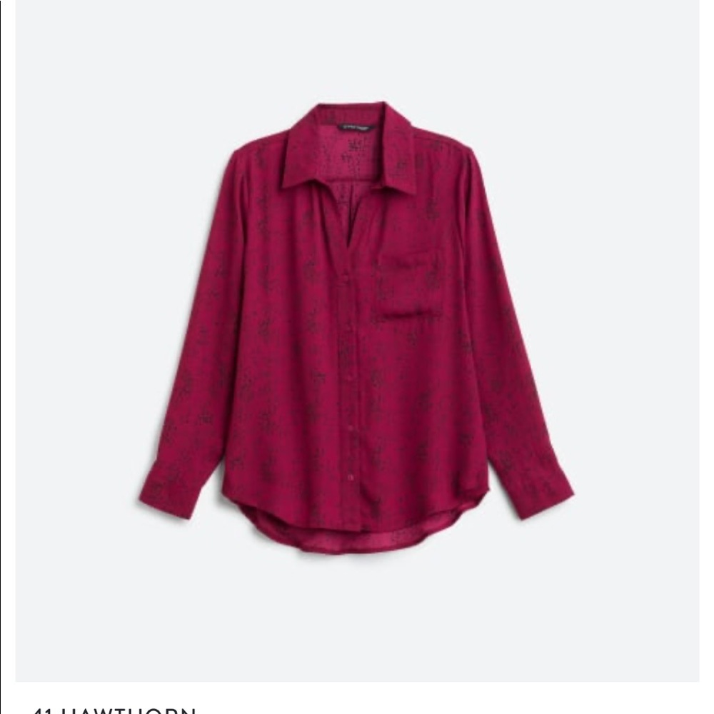 41 Hawthorne Sylvia Button Down Blouse. Size Small.